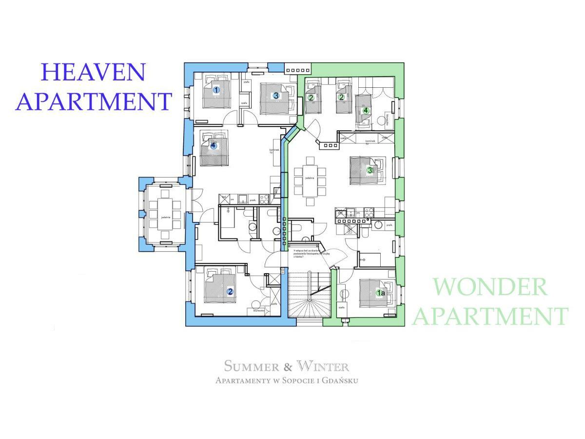 Family Luxury Wonder Heaven Apartment, 50M To M Cassino, First With 3 Badrooms&Studio, Second With 2 Badrooms&Studio, Parking W Cenie Sopoty Exteriér fotografie